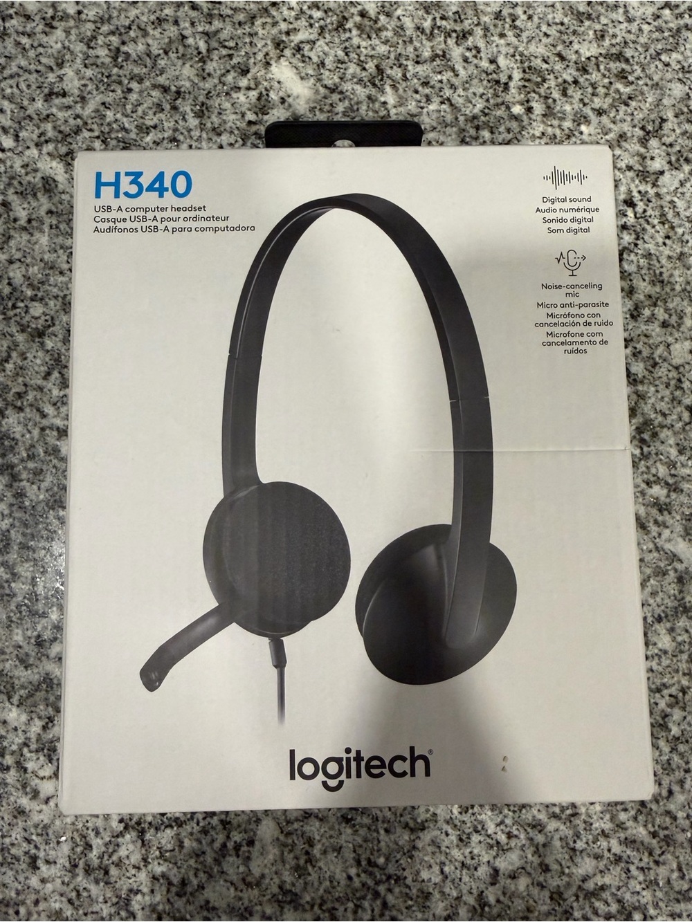 Logitech H340 Wired USB Headset in Black